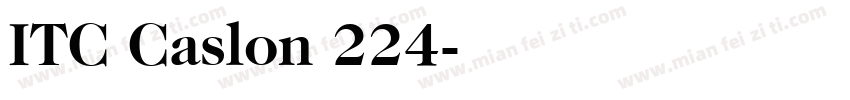 ITC Caslon 224字体转换